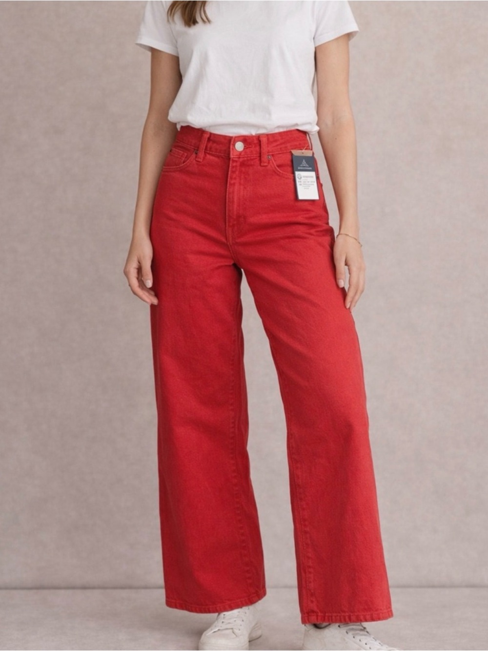 Universal Thread Red High-Rise Wide Leg Jeans